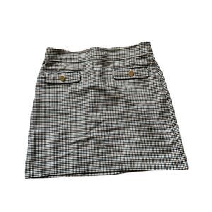 Loft Womens/Teen Straight Plaid Skirt Size 6 Petite Functional pockets Mini